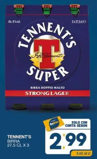 SeBón Supermercati Tennent's birra offerta