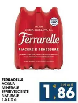 SeBón Supermercati Ferrarelle acqua minerale effervescente naturale offerta