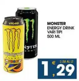 SeBón Supermercati Monster energy drink vari tipi offerta