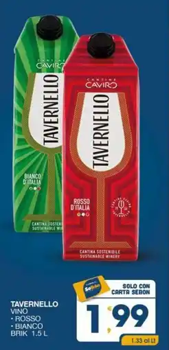 SeBón Supermercati Tavernello vino offerta