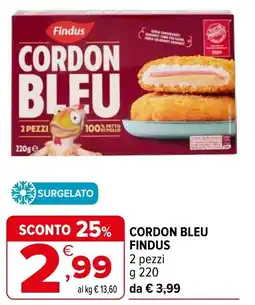 Iperal Cordon bleu findus 2 pezzi offerta