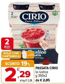 Iperal Passata CIRIO offerta