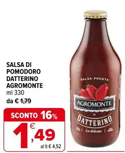 Iperal Salsa di pomodoro datterino AGROMONTE offerta