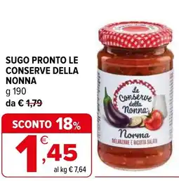 Iperal Sugo pronto LE CONSERVE DELLA NONNA offerta
