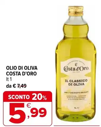Iperal Olio di oliva COSTA D'ORO offerta