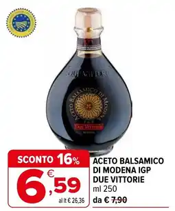 Iperal Aceto balsamico di modena IGP due VITTORIE offerta