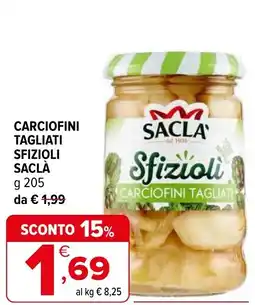 Iperal Carciofini tagliati sfizioli SACLÀ offerta