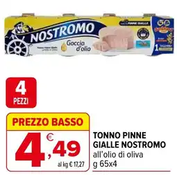 Iperal Tonno pinne gialle NOSTROMO offerta