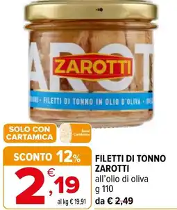 Iperal Filetti di tonno ZAROTTI offerta