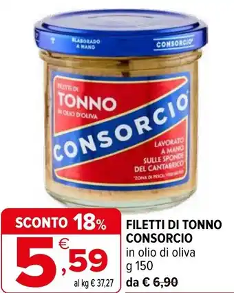 Iperal Filetti di tonno CONSORCIO offerta