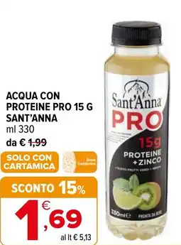Iperal Acqua con proteine pro 15 g SANT'ANNA offerta