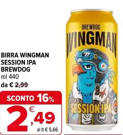 Iperal Birra wingman session IPA BREWDOG offerta