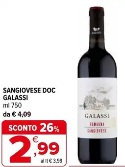Iperal Sangiovese DOC GALASSI offerta