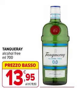 Iperal TANQUERAY alcohol free offerta