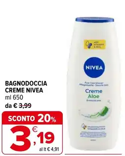 Iperal Bagnodoccia creme NIVEA offerta