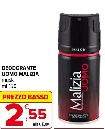 Iperal Deodorante uomo MALIZIA offerta