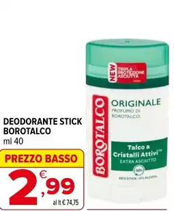 Iperal Deodorante stick BOROTALCO offerta