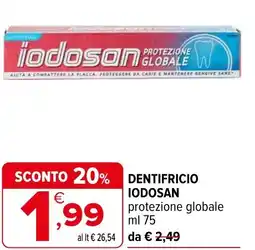 Iperal Dentifricio IODOSAN offerta