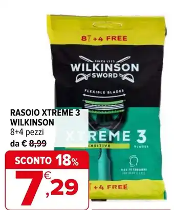 Iperal Rasoio xtreme 3 WILKINSON offerta