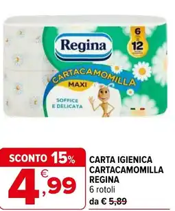 Iperal Carta igienica cartacamomilla REGINA offerta