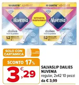 Iperal Salvaslip dailies NUVENIA offerta