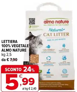 Iperal Lettiera 100% vegetale ALMO NATURE k offerta