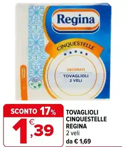 Iperal Tovaglioli cinquestelle REGINA offerta