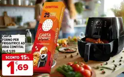 Iperal Carta forno per friggitrice ad aria CONTITAL offerta