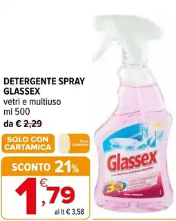 Iperal Detergente spray GLASSEX offerta