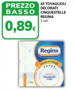Basko 43 tovaglioli decorati cinquestelle REGINA offerta
