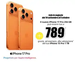 MediaWorld iPhone 17 Pro offerta