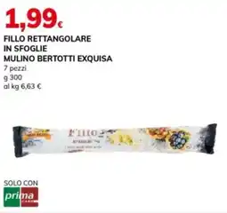 Basko Fillo rettangolare in sfoglie mulino BERTOTTI EXQUISA offerta