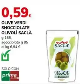 Basko Olive verdi snocciolate olivolì SACLÀ offerta