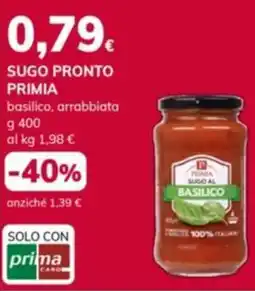 Basko Sugo pronto PRIMIA offerta