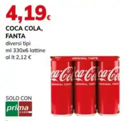 Basko COCA COLA, FANTA diversi tipi offerta