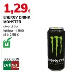 Basko Energy drink MONSTER diversi tipi lattina offerta