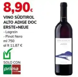 Basko Vino südtirol alto adige doc ERSTE+NEUE offerta