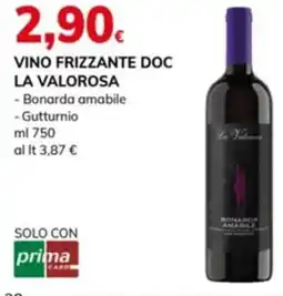 Basko Vino frizzante doc LA VALOROSA Bonarda amabile Gutturnio offerta