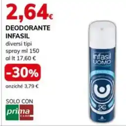 Basko Deodorante INFASIL diversi tipi spray offerta