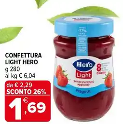 Iperal Confettura LIGHT HERO offerta