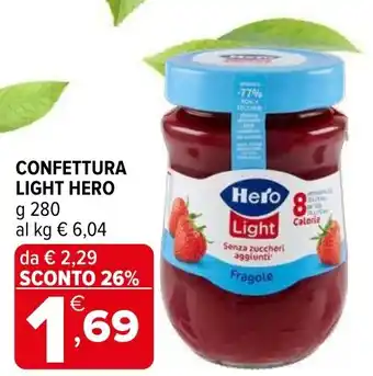 Iperal Confettura LIGHT HERO offerta