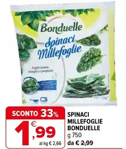 Iperal Spinaci millefoglie BONDUELLE offerta