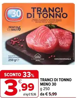 Iperal Tranci di tonno MENO 30 offerta