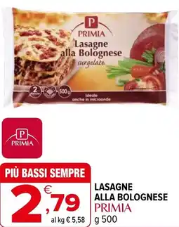 Iperal Lasagne alla bolognese PRIMIA offerta