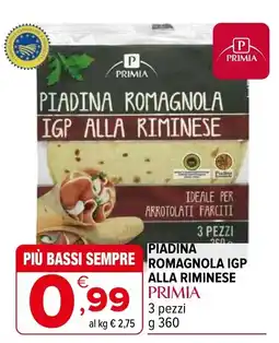 Iperal Piadina romagnola igp alla riminese PRIMIA offerta