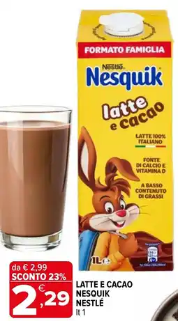 Iperal Latte e cacao nesquik NESTLÉ offerta