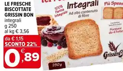 Iperal Le fresche biscottate GRISSIN BON offerta