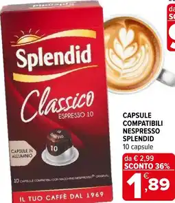 Iperal Capsule compatibili nespresso SPLENDID offerta