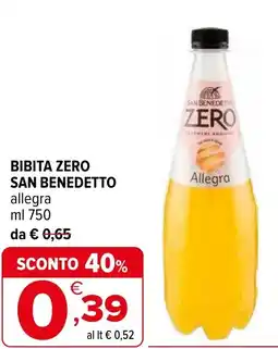 Iperal Bibita zero SAN BENEDETTO offerta
