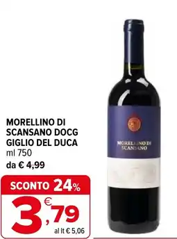 Iperal Morellino di scansano DOCG GIGLIO DEL DUCA offerta
